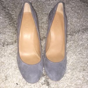 Grey Suede J Crew Heels 👠